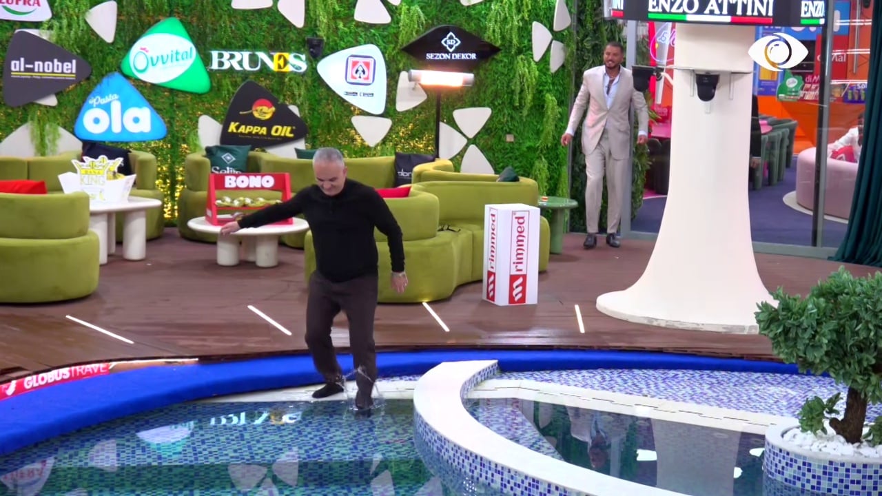 Fitoi “nominimin” së bashku me Luizin, Artani futet “live” në pishinën e Big Brother